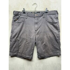 Ariat Rebar M4 Shorts Mens 38 Gray Relaxed DuraStretch Work Utility Carpenter